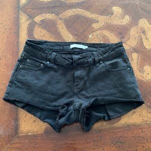 Black Jean Shorts